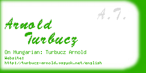 arnold turbucz business card
